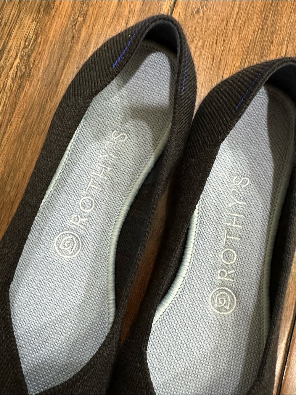 Rothy’s The Daily Flat Black Knit Ballet Flats Women’s 7.5 - Picture 3 of 8